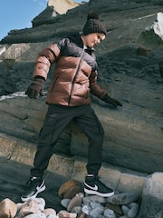 Neutral/Black Fleece Lined Padded Puffer Coat (3-16yrs) - Image 2 of 10