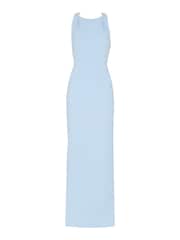 Whistles Blue Tie Back Maxi Dress - Image 3 of 3