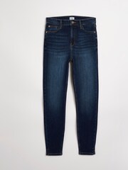 River Island Blue Denim High Rise 100% Cotton Skinny Crane Jeans - Image 5 of 5