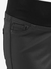 Black Maternity Coated Straight Leg Jeans - Image 6 of 6