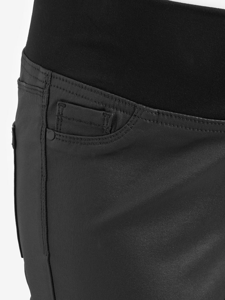 Black Maternity Coated Straight Leg Jeans - Image 6 of 6