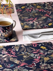 Kew Gardens Blue Set of 4 Midnight Floral Placemat - Image 1 of 2