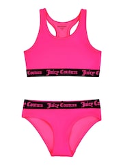 Juicy Couture Pink Logo Elastic Swim Set - Image 1 of 2