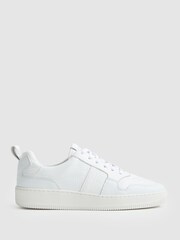 Reiss White Aira Low Top Leather Trainers - Image 2 of 7