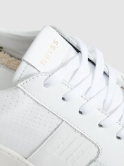 Reiss White Aira Low Top Leather Trainers - Image 6 of 7