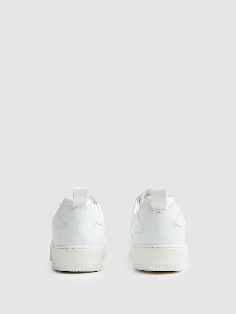 Reiss White Aira Low Top Leather Trainers - Image 7 of 7