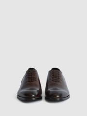 Reiss Dark Brown Leather Whole Cut Shoes - Image 4 of 7