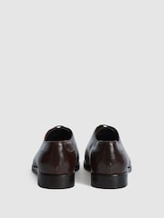 Reiss Dark Brown Leather Whole Cut Shoes - Image 5 of 7
