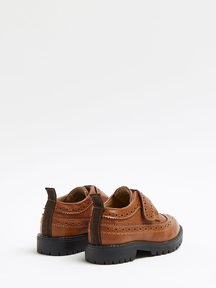 River Island Boys Brown Chunky Brogues - Image 1 of 3 River Island Boys Brown Chunky Brogues - Image 1 of 3