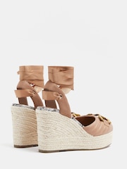 River Island Zweiteilige Schuhe mit Keilabsätzen, Beige - Bild 2 von 5