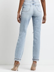 River Island Gesäßformende Mom-Jeans mit hohem Bund, Blau - Bild 2 von 5