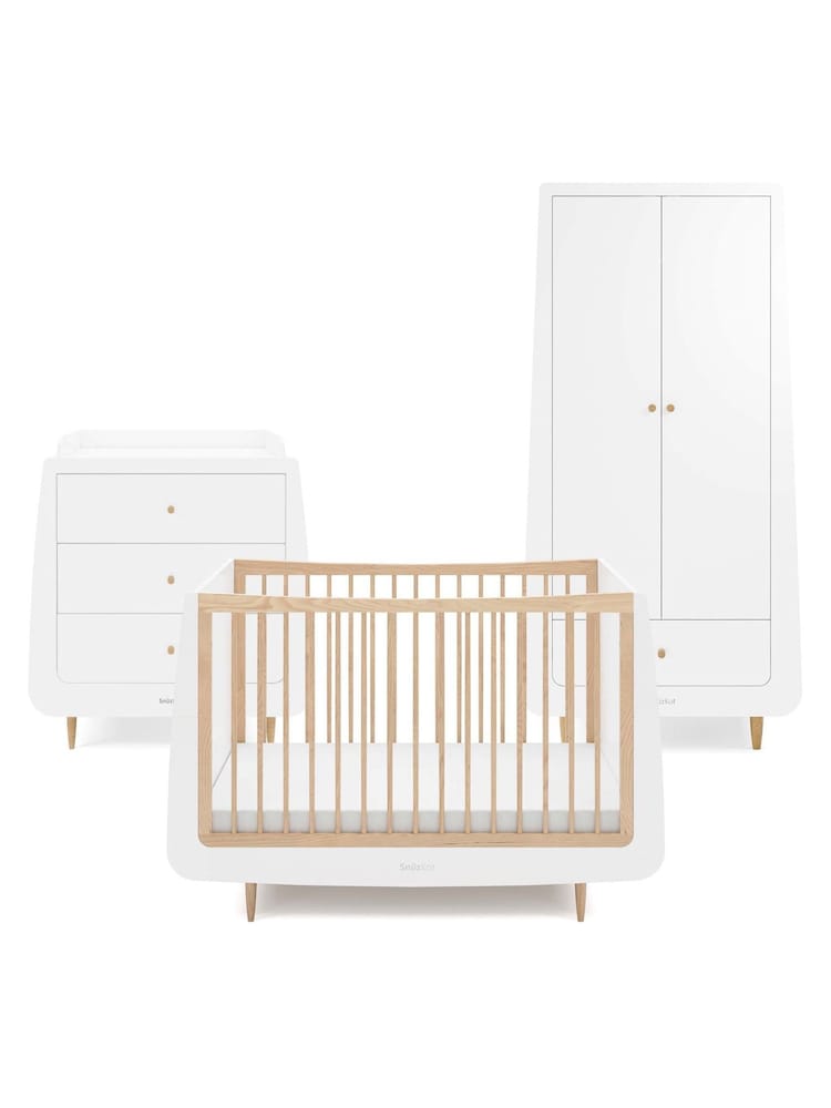 Snuz Natural SnuzKot Skandi 3 Piece Nursery Furniture Set - Image 2 of 8
