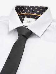 White/Black Regular Fit Single Cuff Shirt And Tie Pack - Image 1 of 7