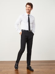 White/Black Regular Fit Single Cuff Shirt And Tie Pack - Image 3 of 7