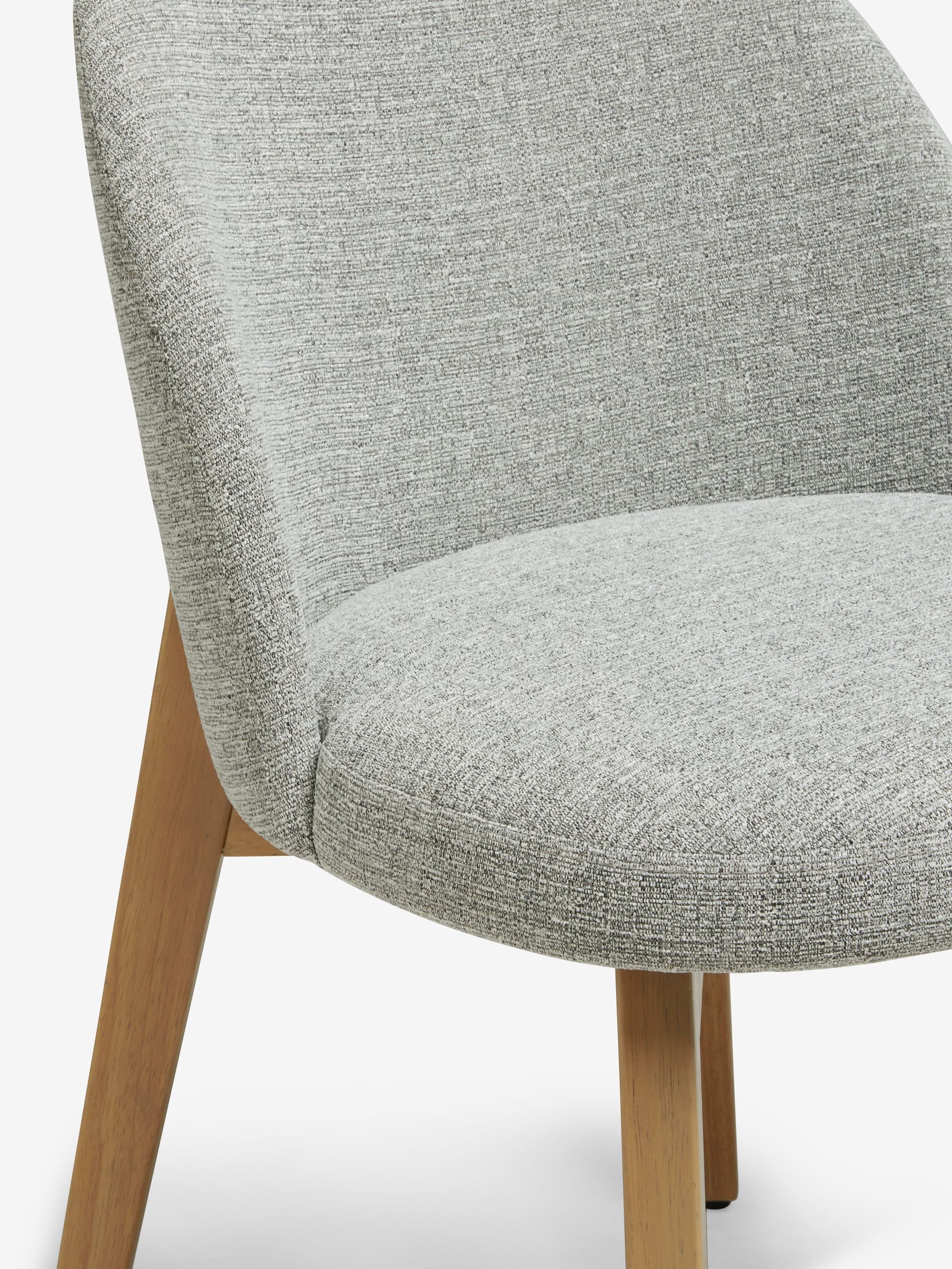 Buy Set of 2 Tweedy Plain Mid Grey Preston Light Wood Leg Dining Chairs from Next Ireland