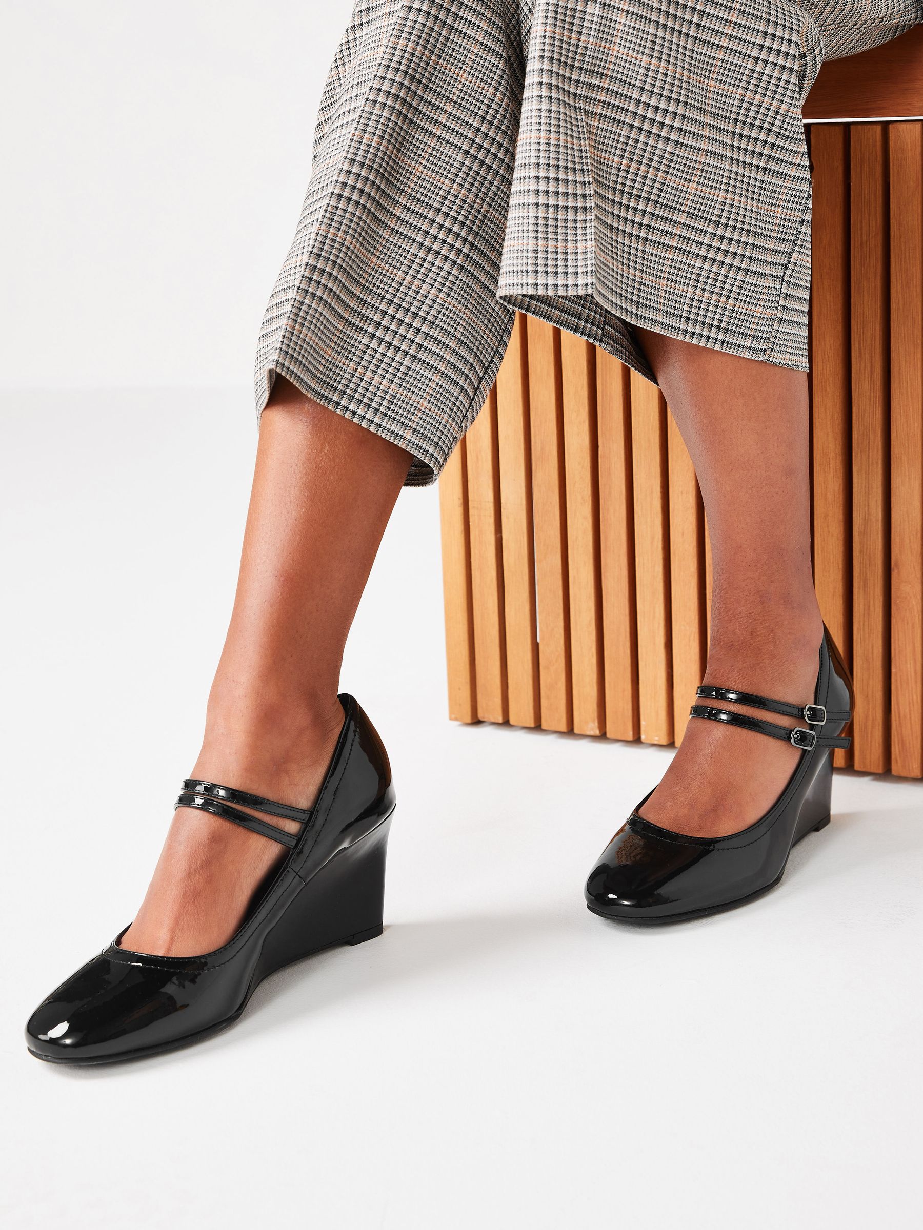 Black mary jane wedge shoes new arrivals