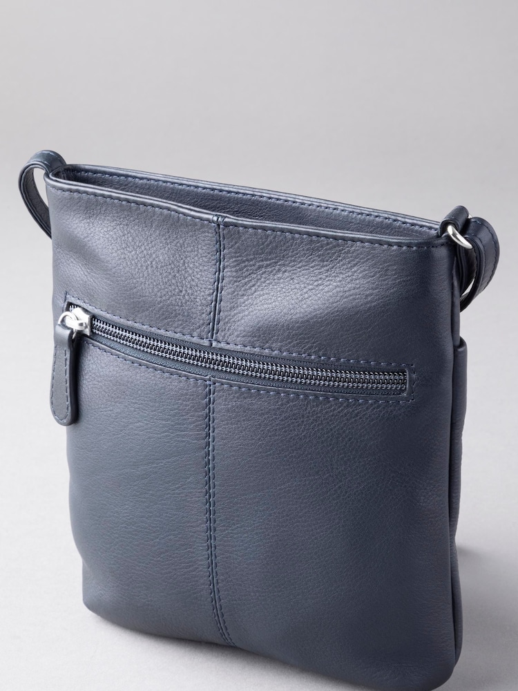 Lakeland Leather Navy Lowther Leather Cross-Body Bag - Image 2 of 3