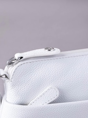 Lakeland Leather White Small Rydal Cross-Body Bag - Image 4 of 5