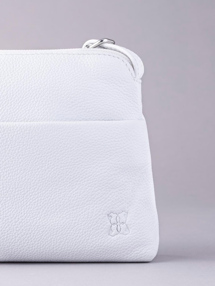 Lakeland Leather White Small Rydal Cross-Body Bag - Image 5 of 5