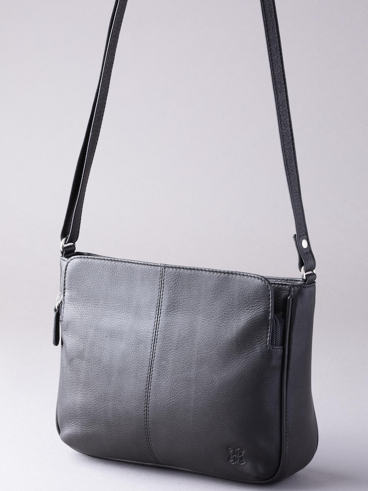 Lakeland Leather Black Ambleside Cross-Body Bag - Image 2 of 6