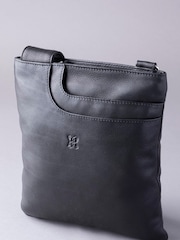 Lakeland Leather Black Allerdale Cross-Body Bag - Image 1 of 6