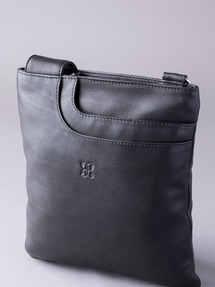 Lakeland Leather Black Allerdale Cross-Body Bag - Image 1 of 6