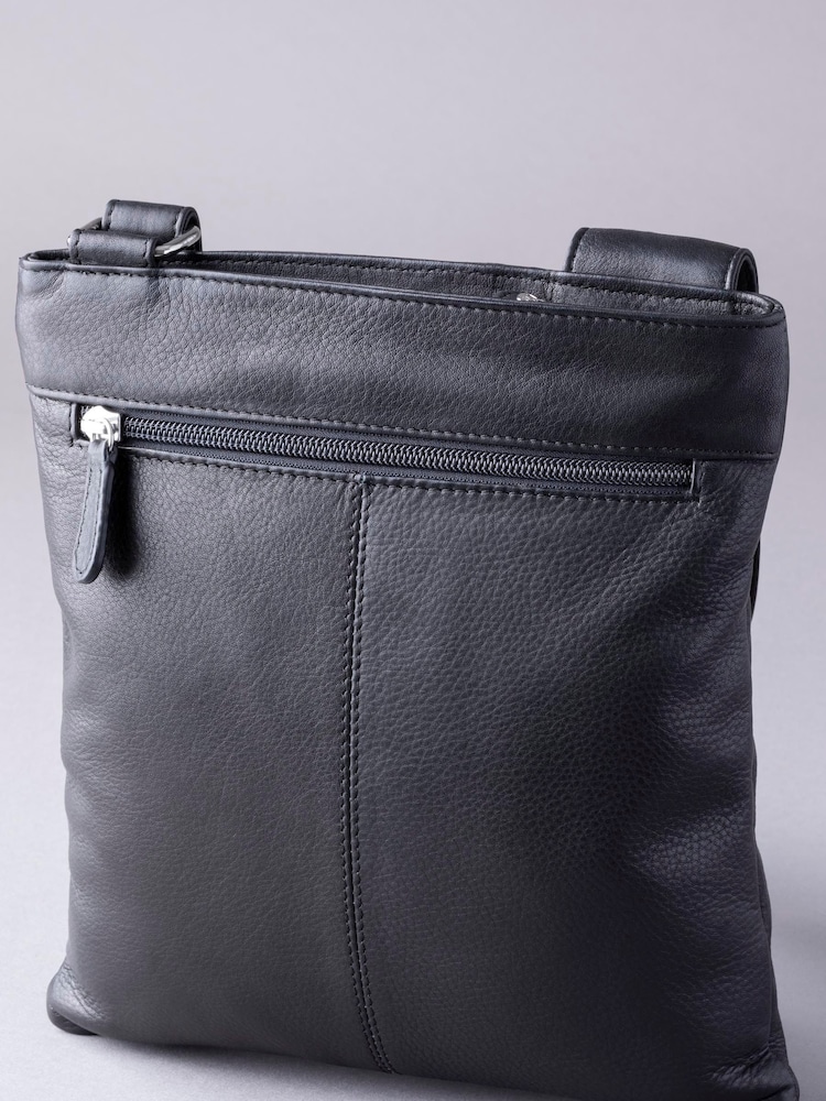 Lakeland Leather Black Allerdale Cross-Body Bag - Image 3 of 6