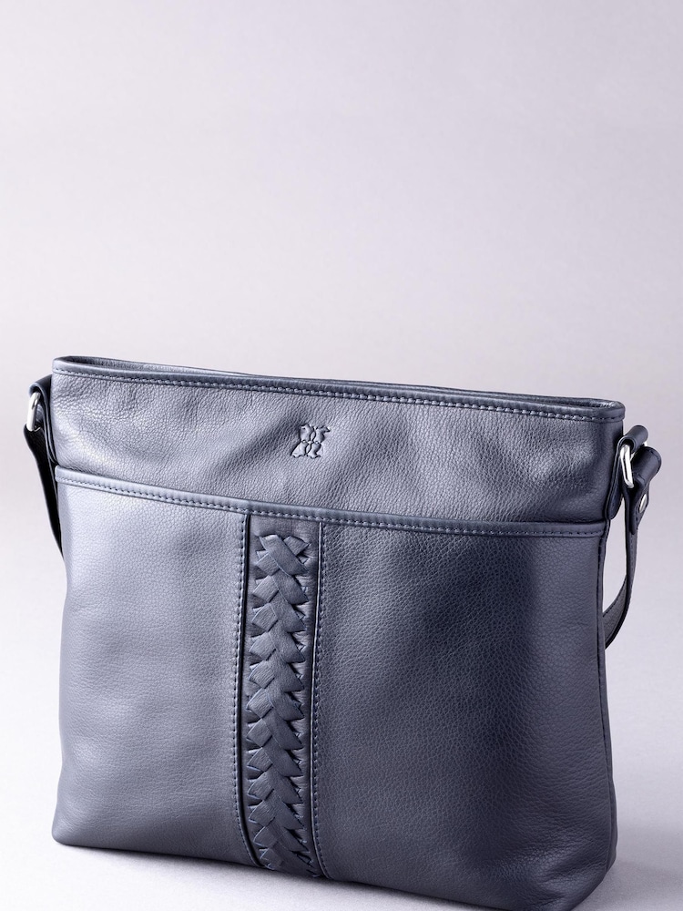 Lakeland Leather Navy Farlam Cross-Body Bag - Image 1 of 7