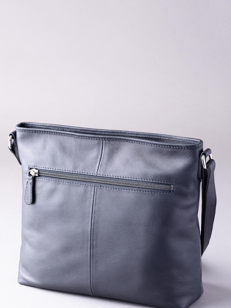 Lakeland Leather Navy Farlam Cross-Body Bag - Image 2 of 7