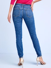 Dark Blue Low Rise Relaxed Skinny Jeans - Image 4 of 6