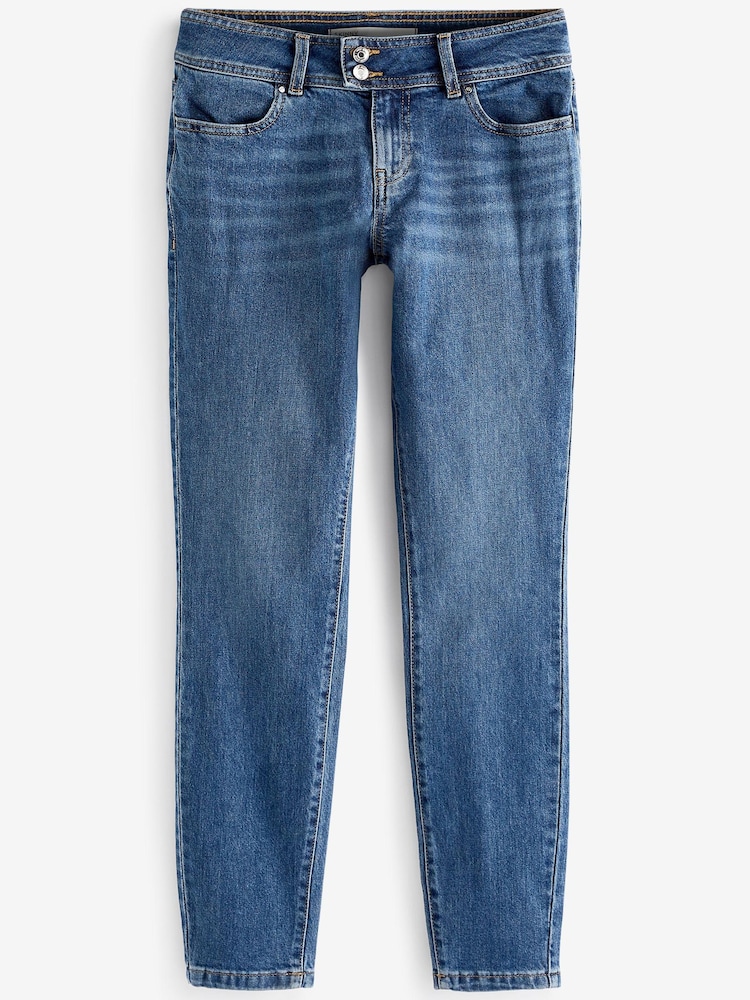 Dunkelblau - Relaxed Skinny-Jeans mit niedrigem Bund - Bild 6 von 6 Dunkelblau - Relaxed Skinny-Jeans mit niedrigem Bund - Bild 6 von 6