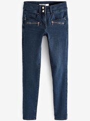Reißverschlusstasche, Tintenblau - Next Lift, Slim And Shape Skinny-Jeans - Bild 1 von 1