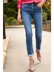 Mid Blue Cosy Feel Slim Jeans - Image 3 of 5