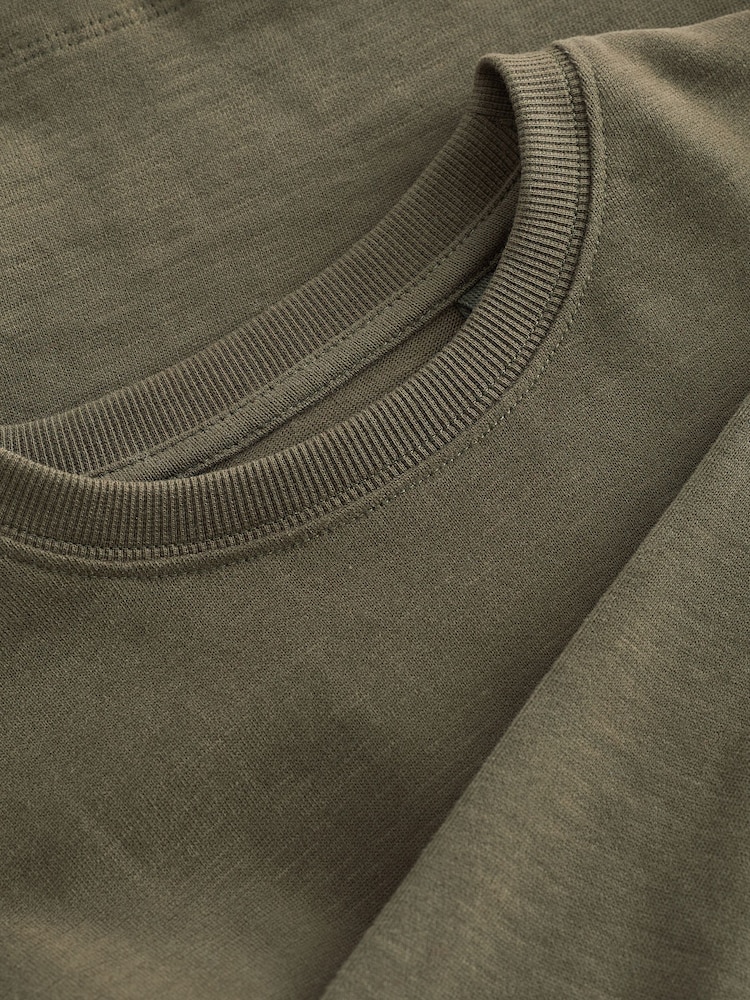 Green Khaki Long Sleeve Cosy T-Shirt (3-16yrs) - Image 3 of 3