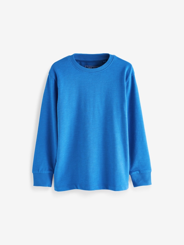 Blue Cobalt Long Sleeve Cosy T-Shirt (3-16yrs) - Image 1 of 2