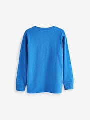 Blue Cobalt Long Sleeve Cosy T-Shirt (3-16yrs) - Image 2 of 2