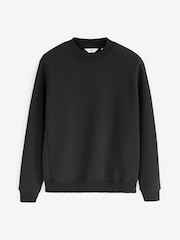 Black Regular Fit Jersey Cotton Rich Crew Sweatshirt - Image 5 of 5