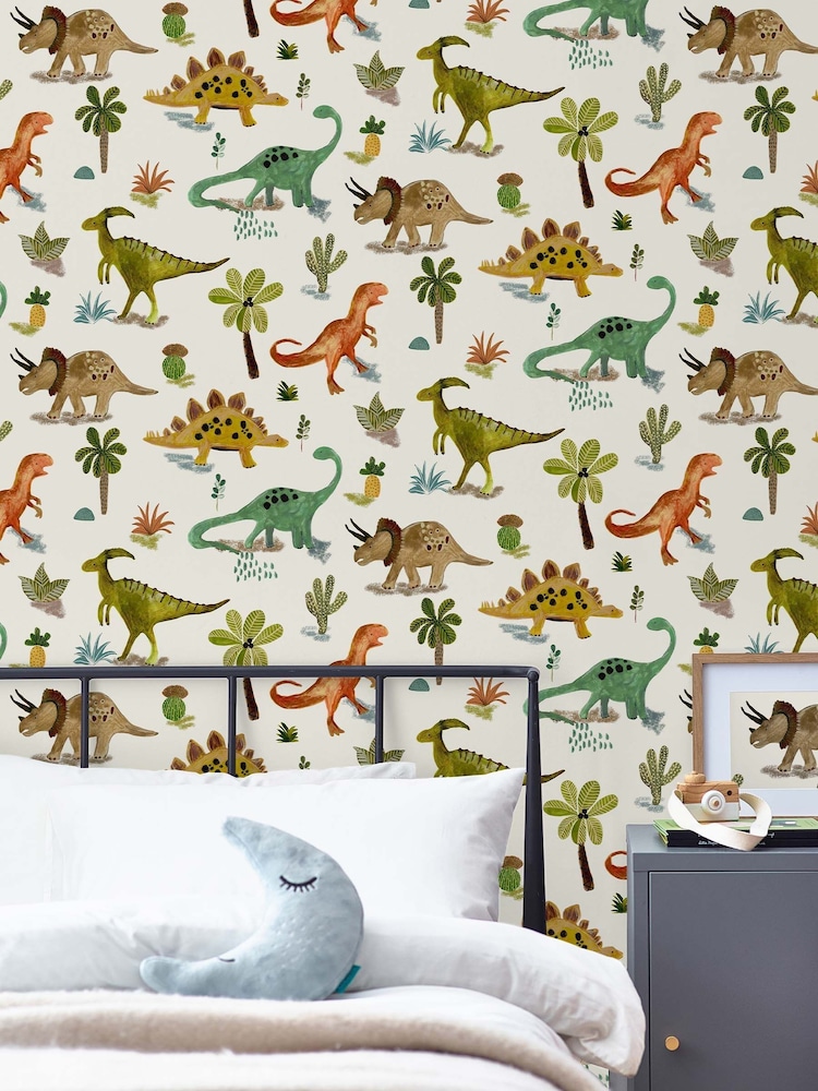 Natural Dinosaur & Friends 10M Wallpaper - Image 1 of 6