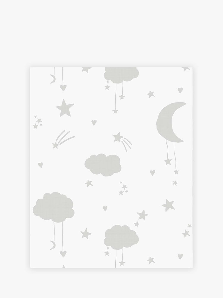 Grey Moon & Stars Paste The Wall 10M Wallpaper - Image 2 of 4 Grey Moon & Stars Paste The Wall 10M Wallpaper - Image 2 of 4