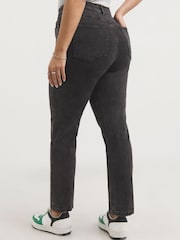 Simply Be Black Wash Womens Demi Mom Jeans - Image 2 of 4