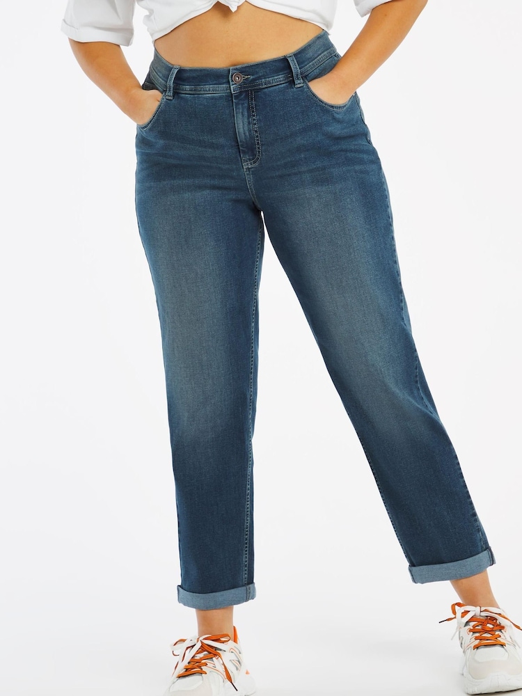 Simply Be Vintage Indigo 24/7 Boyfriend Jeans - Image 3 of 3