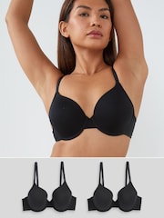 Schwarz schwarz - BHs aus Baumwolle, 2er-Pack - Bild 1 von 6