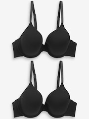 Schwarz schwarz - BHs aus Baumwolle, 2er-Pack - Bild 5 von 6