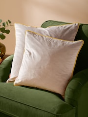 Furn Grey Meridian Velvet 45cm X 45cm Cushion Cover - Image 5 of 5