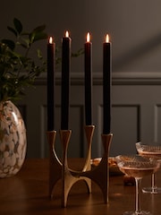 Set of 4 Black Dripless Colour Dinner Candles - Image 2 of 3