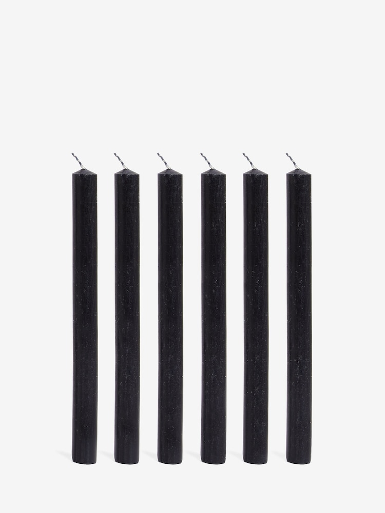 Set of 4 Black Dripless Colour Dinner Candles - Image 3 of 3