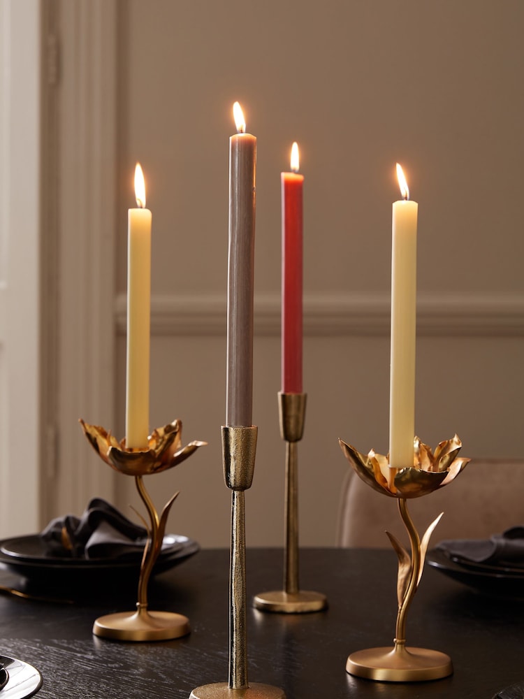 Set of 4 Multi Dripless Mixed Colour Dinner Candles - Image 1 of 3