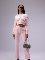 Juicy Couture Womens Zip Through Velour Robertson Zip Up Hoodie - Image 1 of 5