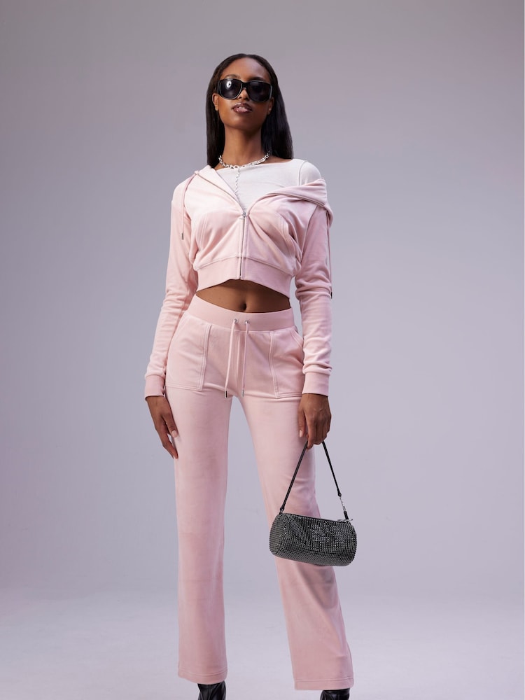 Juicy Couture Womens Zip Through Velour Robertson Zip Up Hoodie - Image 1 of 5
