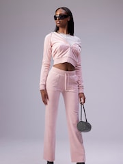 Juicy Couture Womens Zip Through Velour Robertson Zip Up Hoodie - Image 2 of 5